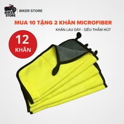 [Mua 10 tặng 2] Combo 10 khăn lau đa năng vàng xám 30x30 dùng lau xe, lau bếp, cửa kính, lau dọn nhà cửa 1