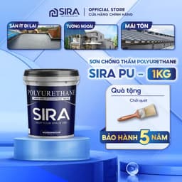 [1KG] Sơn Chống Thấm Vết Nứt Tường Đứng, Tường Cũ, Sàn Âm, Tường Mới, Sân Thượng Ít Đi Lại SIRA P900 1