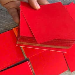 🧧SET 20/30 TỜ GIẤY ĐỎ NHUNG CẮT SẴN 8x11CM – LÀM ĐỒ TRANG TRÍ TẾT, DECOR NHÀ CỬA 2