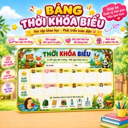 Bảng Thời Khóa Biểu Để Bàn 20x30cm - Bảng Lịch Học Cho Học Sinh, Trang Trí Bàn Học 1