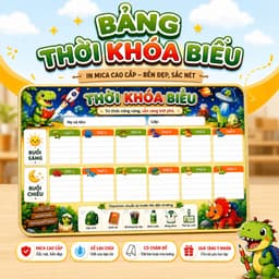 Bảng Thời Khóa Biểu Để Bàn 20x30cm - Bảng Lịch Học Cho Học Sinh, Trang Trí Bàn Học 6