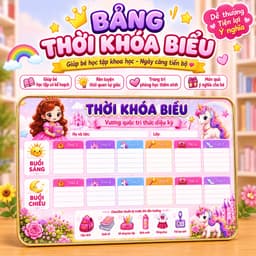 Bảng Thời Khóa Biểu Để Bàn 20x30cm - Bảng Lịch Học Cho Học Sinh, Trang Trí Bàn Học 4