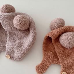 Nón/Mũ len tai gấu Teddy Bear PomPom đáng yêu cho bé, phù hợp mùa thu đông phong cách Hàn Quốc 2