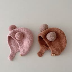 Nón/Mũ len tai gấu Teddy Bear PomPom đáng yêu cho bé, phù hợp mùa thu đông phong cách Hàn Quốc 6