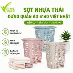 Sọt Mây Thái Trung Hokori 5125 Có Quai Cầm Nhựa PP Cao Cấp Đựng Đồ Đa Năng Tiện Lợi GD202 1