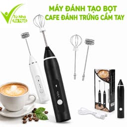 Máy Tạo Bọt Sữa Đa Năng Cầm Tay Hai Đầu Đánh GD205 - Máy Đánh Tạo Bọt Cà Phê Đầu Tạo Bọt Sữa Inox 1