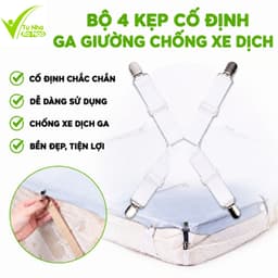 Bộ 4 Kẹp Ga Giường Sofa Chống Xê Dịch GD217 - Kẹp Cố Định Ga Giường 6 Chấu Cao Cấp Bảo Vệ Cho Đệm 1