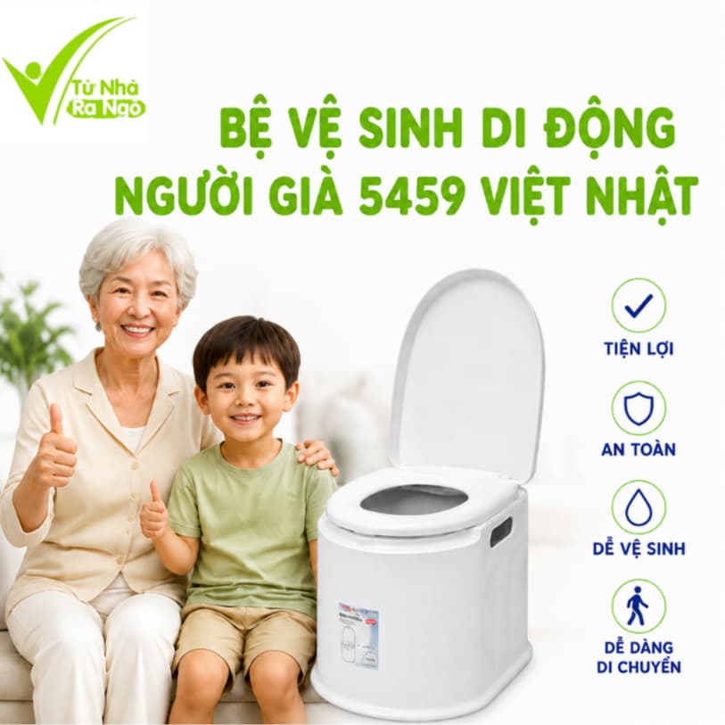 Bồn Cầu Nhựa Di Động Cho Người Già Trẻ Em Chất Liệu PP Cao Cấp Thiết Kế Chắc Chắn GD227