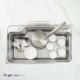 Chậu Rửa Bát Kluger KF8248FS Plus 1 Hố Inox 304 82x48cm Bề Mặt LINEN Chống Xước Full Phụ Kiện Chính Hãng 3