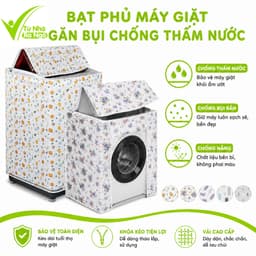Bạt Phủ Máy Giặt Chống Bụi Bẩn Ngăn Nước Hiệu Quả GD238 - Bạt Trùm Che Máy Giặt Chống Nắng Nóng 1