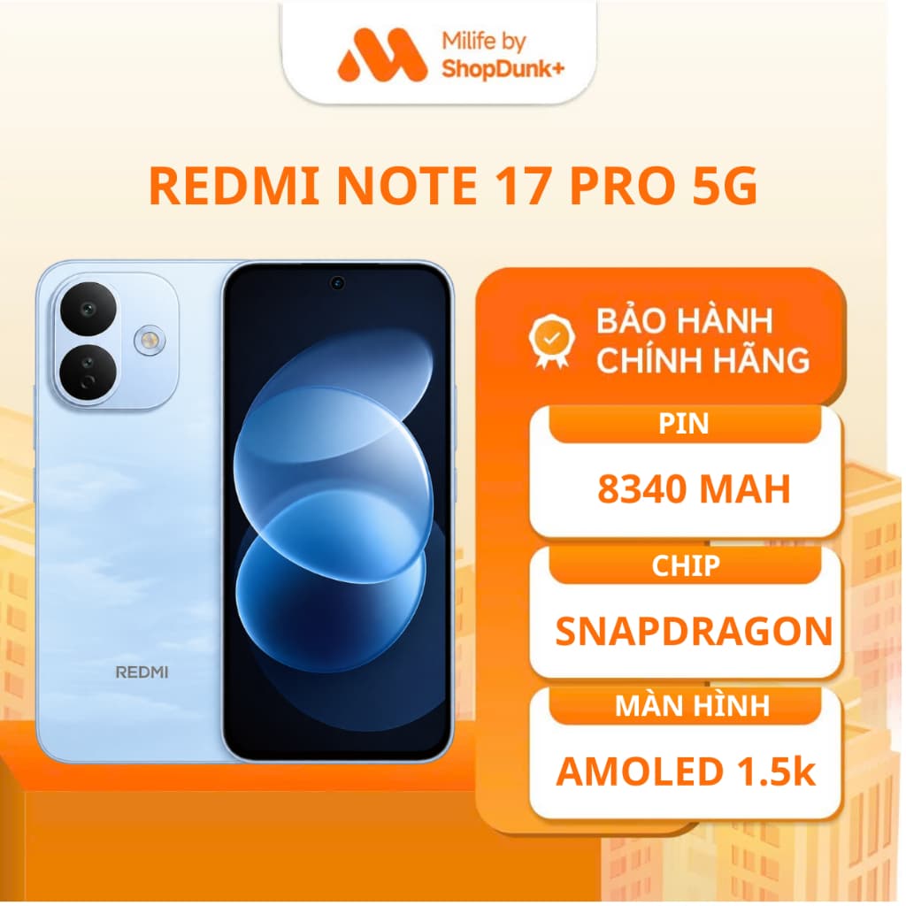 Điện Thoại Xiaomi Redmi Note 17 Pro 5G Chính Hãng | Bảo Hành 24 Tháng