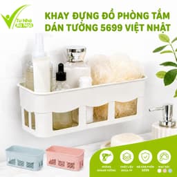 Kệ Đựng Đồ Phòng Tắm Dán Tường Nhựa PP Cao Cấp Không Cần Khoan Tường Chống Thấm Nước GD250 1