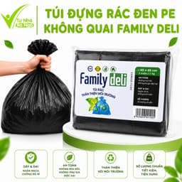 Túi Đựng Rác Đen PE Không Quai Family Deli Dày Dặn Chống Rò Rỉ Chống Thấm Nước GD257 1