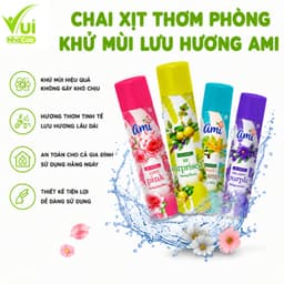 Xịt Phòng Khử Mùi Ami Hương Thơm Tự Nhiên Dễ Chịu GD262 - Chai Xịt Phòng Thơm Mát Lưu Hương Dễ Chịu 1