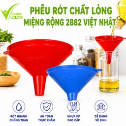 Phễu Nhựa Đa Năng PP Cao Cấp Rót Chất Lỏng Chống Tràn Thiết Kế Miệng Rộng Chiết Rót Dầu Ăn GD275 1