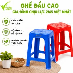 2 Ghế Đẩu Cao Gia Đình Nhựa 2145 Việt Nhật Cao Cấp Chắc Chắn Bền Đẹp Chịu Lực Tốt GD276 1