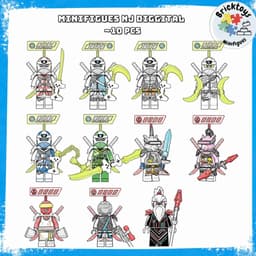 [ Có in Lưng ] Đồ chơi lắp ráp nhân vật NJ season 12 Ninja Digital Suit - 10pcs 1