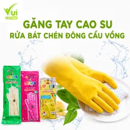 Găng Tay Cao Su Gia Dụng Chống Thấm, Không Rách GD305 - Găng Tay Rửa Bát Cao Su Cầu Vồng Chống Nước 1