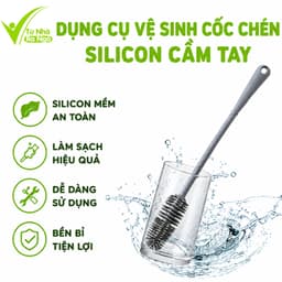 Cọ Vệ Sinh Cốc Silicon Tay Cầm Dài Chống Trơn GD310 - Cọ Rửa Ly Cốc Silicon Mềm Không Chứa BPA 1