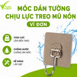 Móc Dính Dán Tường Chịu Lực Cài Mũ Nón GD314 - Miếng Dán Tường Chịu Lực Treo Chìa Khóa 15kg Vỉ Đơn 1