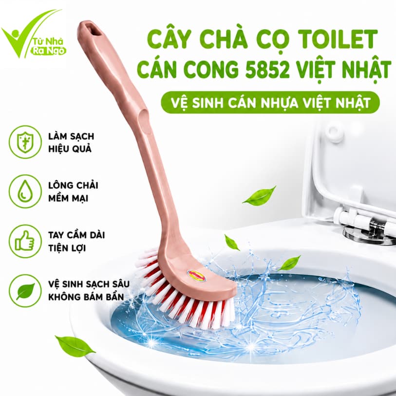 Bàn Chải Cọ Toilet Cán Dài Chất Liệu Nhựa PP Bền Chắc Lông Chải Đàn Hồi Tốt Vệ Sinh Nhanh Chóng GD321