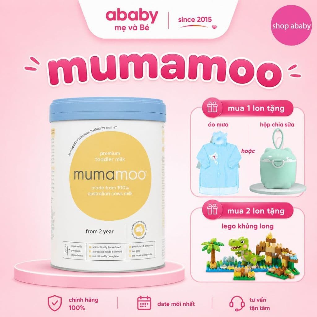 [DATE SAU 1/2028] Sữa Mumamoo Úc 800g hỗ trợ bé PT toàn diện