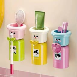 Kệ để bàn chải đánh răng giá để bàn chải đánh răng decor trang trí nhà tắm giúp bé thích đánh răng hơn H9,5L 4