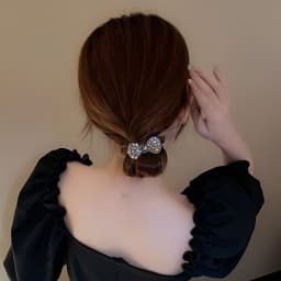 Dây buộc tóc nơ kim cương giả Hàn Quốc có độ đàn hồi cao 2