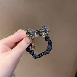 Dây buộc tóc nơ kim cương giả Hàn Quốc có độ đàn hồi cao 4