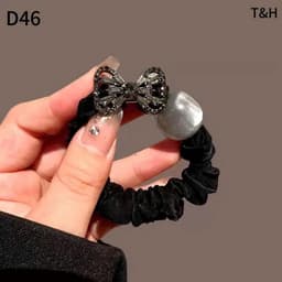 Dây buộc tóc nơ kim cương giả Hàn Quốc có độ đàn hồi cao 7
