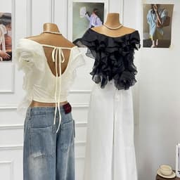 1. Áo Kiểu Cánh Tiên Dáng Bồng Bèo Công Chúa Hồng Nhạt Hàng QC Cao Cấp Style Tỷ Tỷ Trung - AOKIEU005 8