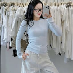 Áo thun body dài tay chất zip sước cho nữ 6