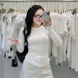 Áo thun body dài tay chất zip sước cho nữ 4