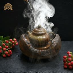 Thuyền Trà Gỗ Lũa – Đĩa Đựng Ấm Trà Gỗ Lũa Tự Nhiên 1