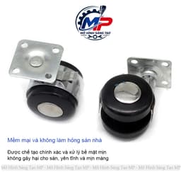 Bộ 4 Bánh Xe Nhựa 360 Độ Có Khóa - Bánh Xe Chân Bàn Ghế, Kệ Tủ Di Chuyển Linh Hoạt, Tiện Dụng  BX-01 1