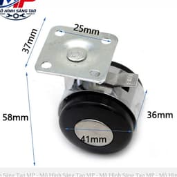 Bộ 4 Bánh Xe Nhựa 360 Độ Có Khóa - Bánh Xe Chân Bàn Ghế, Kệ Tủ Di Chuyển Linh Hoạt, Tiện Dụng  BX-01 6