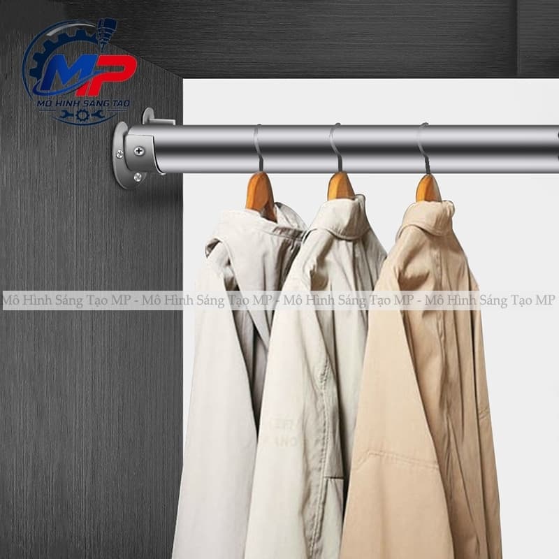 Giá Đỡ Thanh Treo Quần Áo Inox - Hình Bán Nguyệt - Pát Đỡ Thanh Treo Tủ Quần Áo Chắc Chắn, Gọn Đẹp MT-09