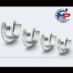Giá Đỡ Thanh Treo Quần Áo Inox - Hình Bán Nguyệt - Pát Đỡ Thanh Treo Tủ Quần Áo Chắc Chắn, Gọn Đẹp MT-09 2