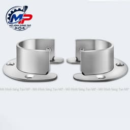 Giá Đỡ Thanh Treo Quần Áo Inox - Hình Bán Nguyệt - Pát Đỡ Thanh Treo Tủ Quần Áo Chắc Chắn, Gọn Đẹp MT-09 5
