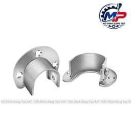 Giá Đỡ Thanh Treo Quần Áo Inox - Hình Bán Nguyệt - Pát Đỡ Thanh Treo Tủ Quần Áo Chắc Chắn, Gọn Đẹp MT-09 4