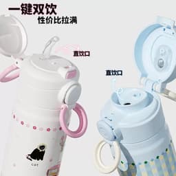 Bình giữ nhiệt 500ml họa tiết dễ thương cho bé trai, bé gái - Lựa chọn hoàn hảo đi học, đi chơi 4