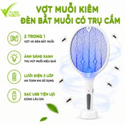 Vợt Muỗi Tự Động Kiêm Đèn Bắt Muỗi Có Chân Đế GD325 - Vợt Đánh Muỗi Để Bàn Kèm Dây Sạc USB 1