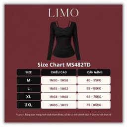 [Có Bigsize] Áo Thun Nữ Tay Dài Cổ 2 Dây Bo Chun Thun Gân Tăm Co Giãn Ôm Dáng Tôn Body LIMO MS482T 9