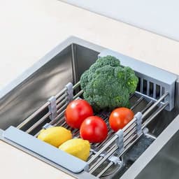 Rổ Rút Inox Đa Năng Gác Chậu Rửa Chén, Rửa Hoa Quả - Mầu Ngẫu Nhiên 4