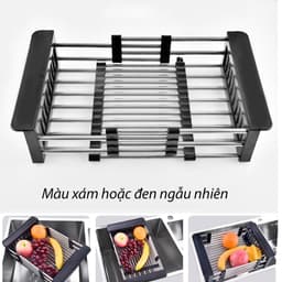 Rổ Rút Inox Đa Năng Gác Chậu Rửa Chén, Rửa Hoa Quả - Mầu Ngẫu Nhiên 5