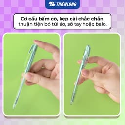 Combo 5/10/20 Bút bi Thiên Long FO-039 Pro, phiên bản nâng cấp, 4 màu thân thời trang, ngòi 0.5mm, mực xanh TL-109 9