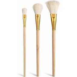 🎨 CỌ VẼ LÔNG THỎ TRẮNG CÁN GỖ – CỌ CHẤM MÂY, CHẤM TÁN CÂY, DẶM MÀU VẼ TRANH, VẼ GỐM, ĐỒ THỦ CÔNG 8