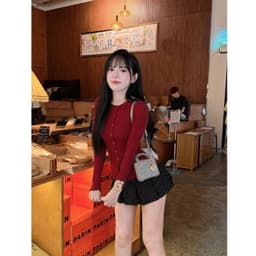 [Có Bigsize 45-85kg] Áo Thun Nữ Tay Dài LIMO Chất Gân Nhung Đũa Co Giãn Mềm Mịn Mặc Thu Đông MS010 4