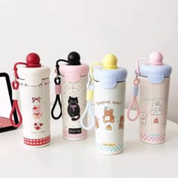 Bình giữ nhiệt inox 316 600ml họa tiết dễ thương, giữ nhiệt lâu 7
