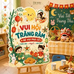 Bảng Trang Trí Tết Trung Thu, Rằm Tháng 8 – Decor Lớp Học, Cửa Hàng, Góc Chụp Ảnh - HeMy Decor 5